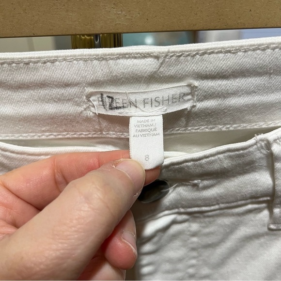 EILEEN FISHER ~ White Denim Straight Leg Jeans - Picture 4 of 8